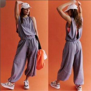 Free People Movement Throw and Go Jumpsuit Twilight Violet Size XS